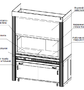 Шкаф вытяжной со встроенной стеклокерамической плитой ЛАБ-PRO ШВВП 120.85.245 F20_0