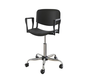 Кресло с сидением и спинкой из  пластика  Каппа 1 Pl (стандарт) на хромированном каркасе