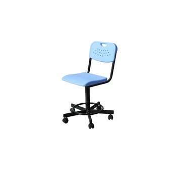 Кресло на винтовой опоре с сиденьем и спинкой из пластика КР20