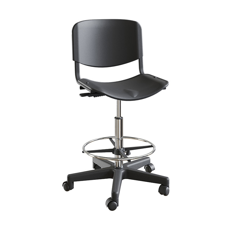 Кресло с сидением и спинкой из пластика  Каппа 1 Pl (стандарт) с опорным кольцом для ног  