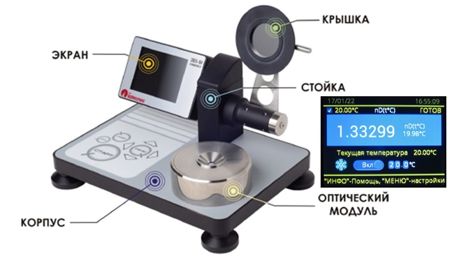 Рефрактометр Аббе СНЕЛ-105 автоматический цифровой высокоточный