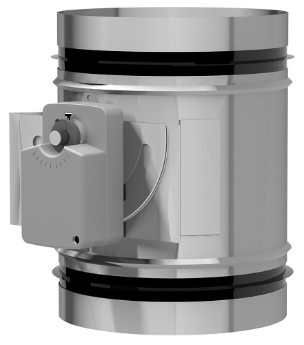 ЛАБ-М ШВРВП-МЕ-3, дроссельная заслонка с электроприводом и позиционером, оцинкованная сталь