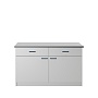 Стол лабораторный ЛАБ-PRO 150.65.90 на опорных тумбах, рабочая поверхность – LAMINAT_1
