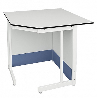 Стол угловой к высокому пристенному столу ЛАБ-PRO СУ 110/80.110/80.90 LА